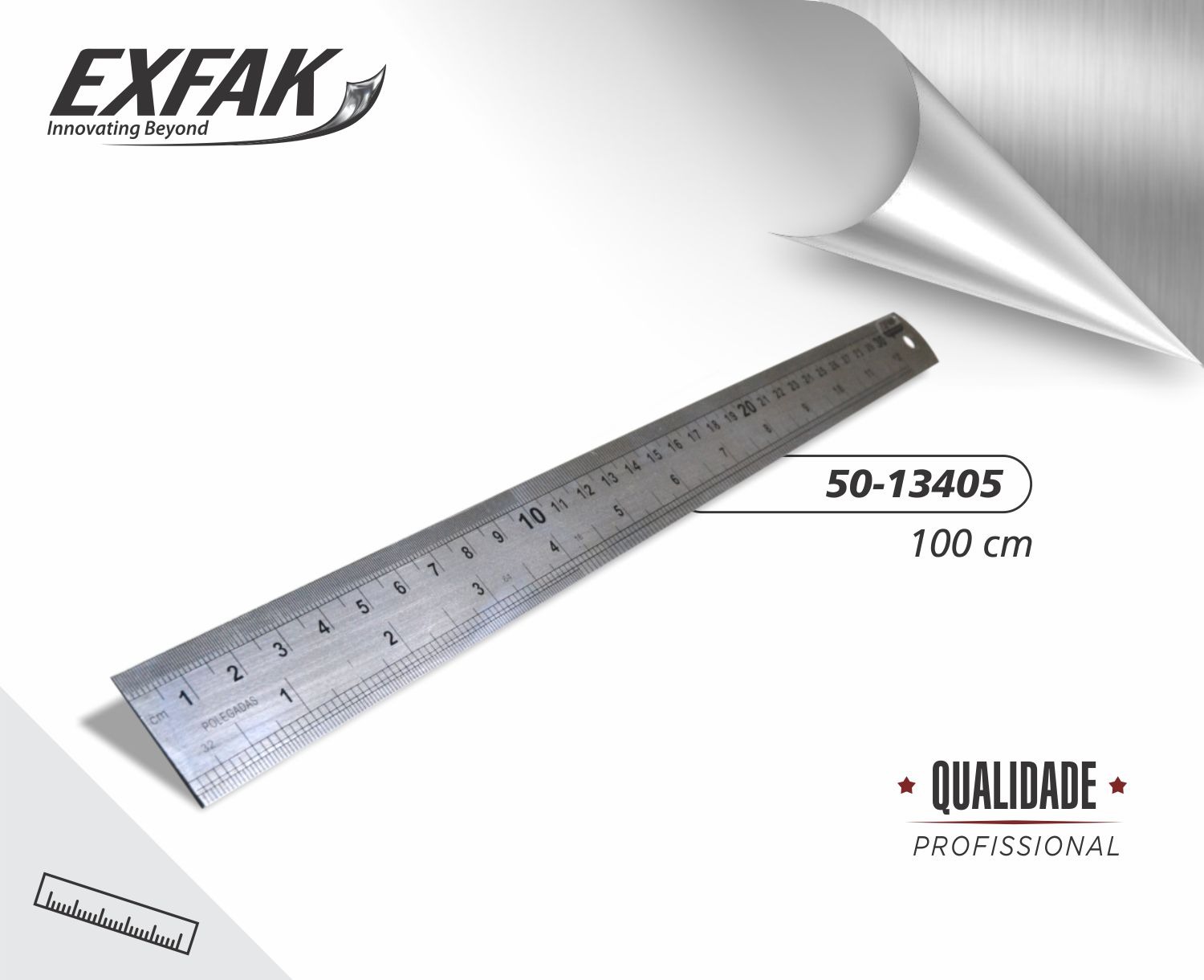 Régua Exfak – 30cm, 60cm e 100cm
